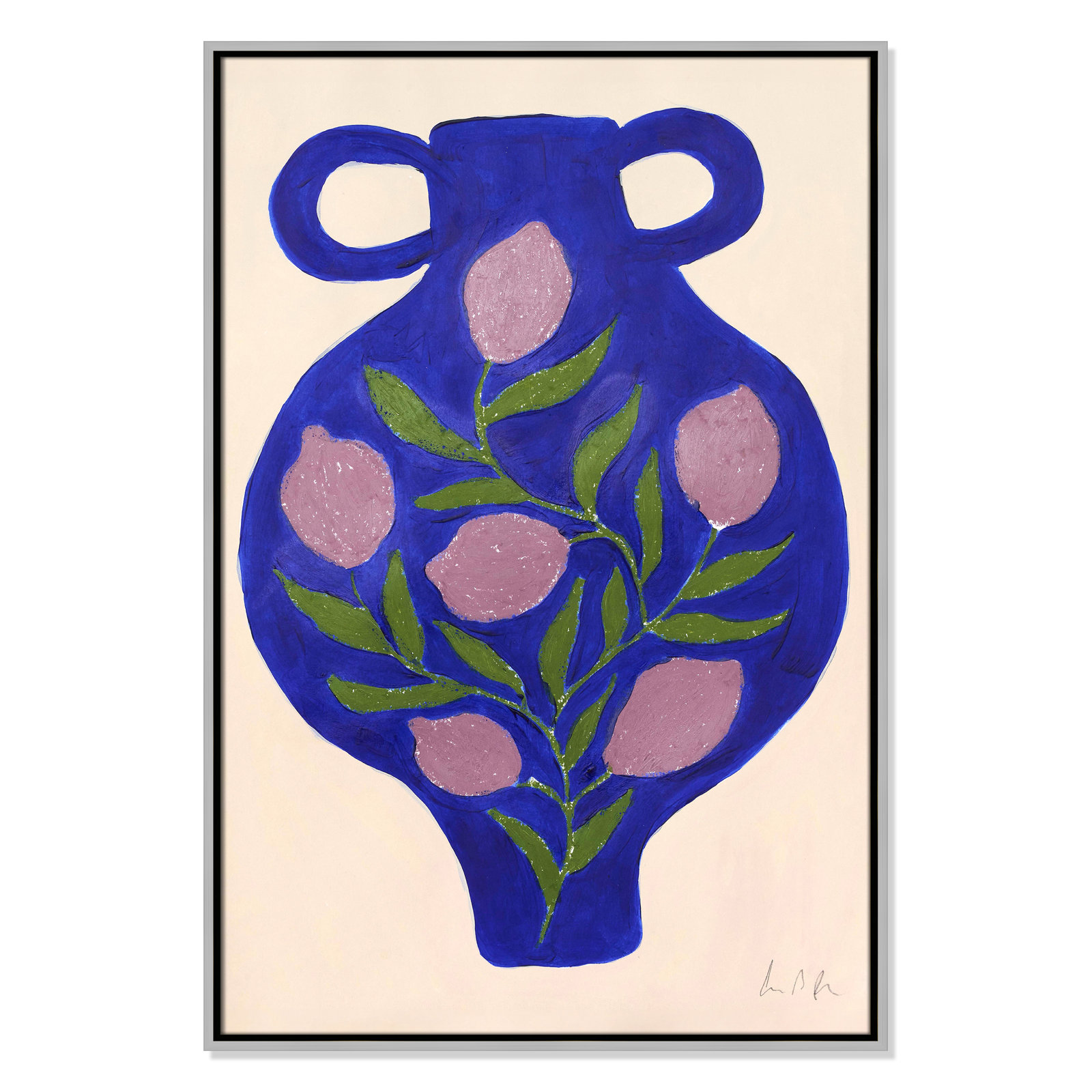 Vase No. 03 Print by Camilla Bergqvist, Silver, 37.5" H x 25.5" W