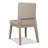 Shadrach Solid Wood Dining Chair In White Sand And Natural Linen-1471011106