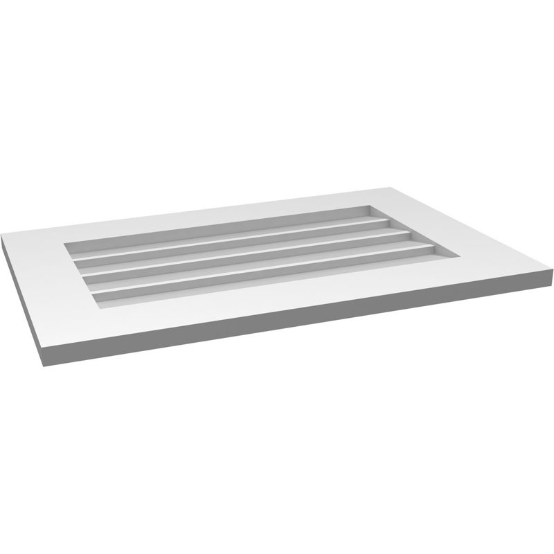 Vent à pignon rectangulaire en uréthane non-fonctionnel, H 18 po x l 28 po x P 1 po