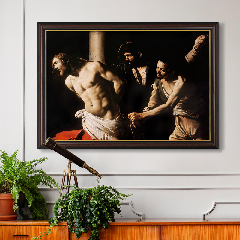 La drapeau du Christ à la colonne (version Rouen), 1606 - Caravage - Toile sur mesure, Dimensions intérieures 24 po x 34 po