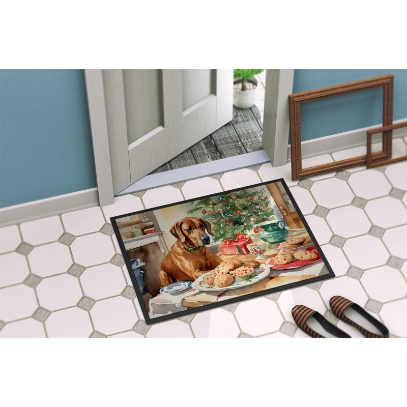 Junya Non-Slip Christmas Indoor / Outdoor Doormat, 18" W x 27" L