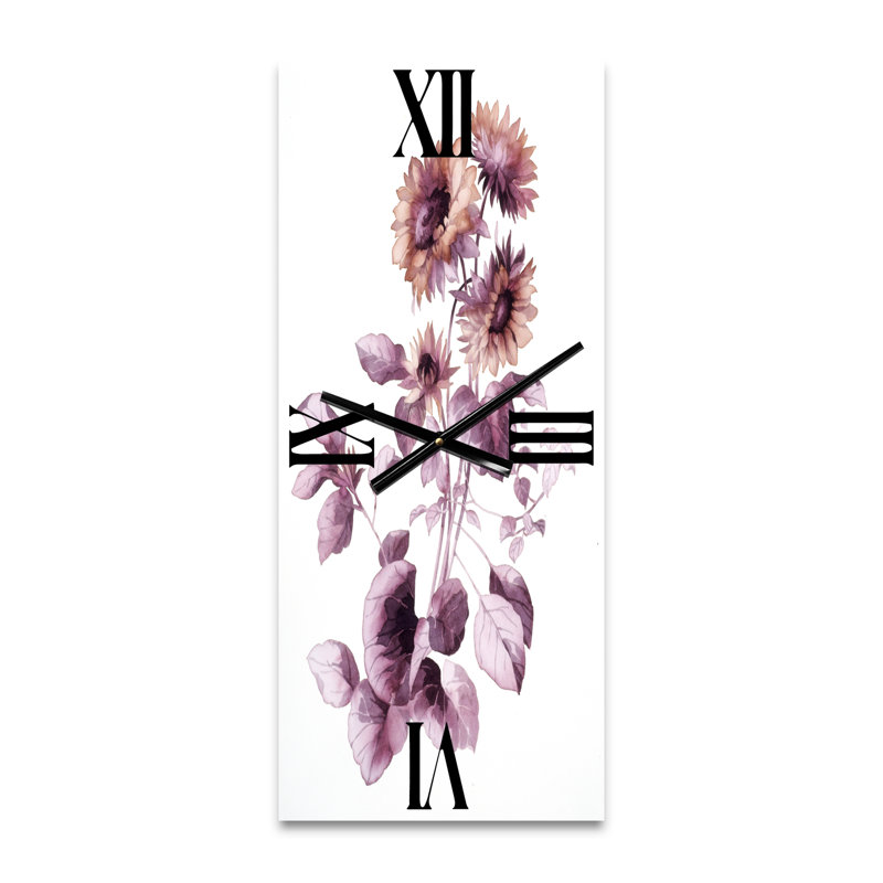 Horloge murale Wildflowers III, Petit