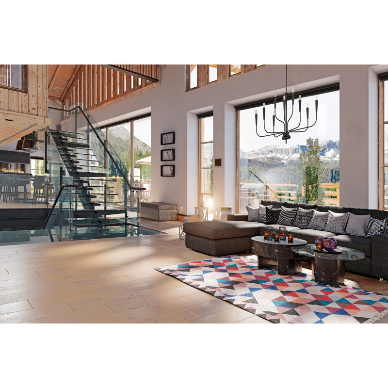 9 - Light Dimmable Classic / Traditional Chandelier, Black