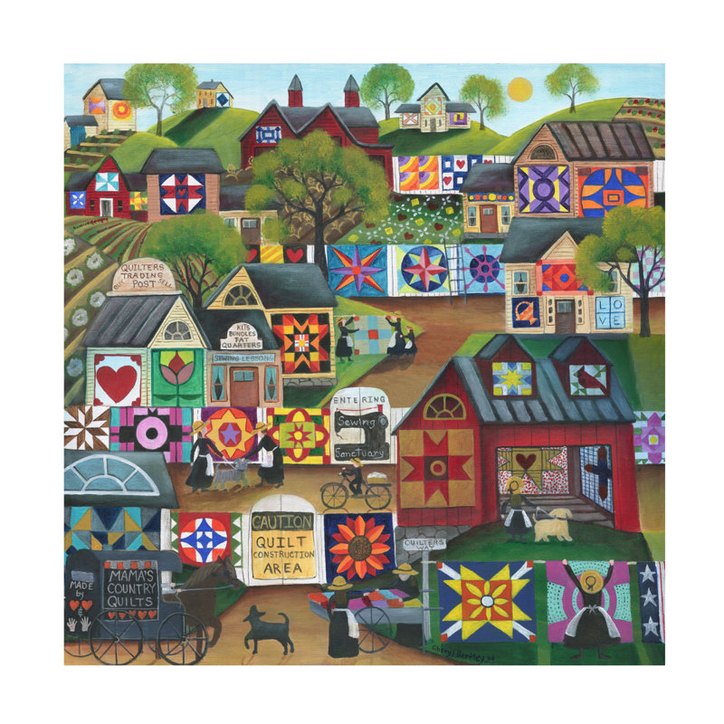 Bolog Cheryl Bartley Mamas Country Quilts Canvas Art, 35" H x 35" W