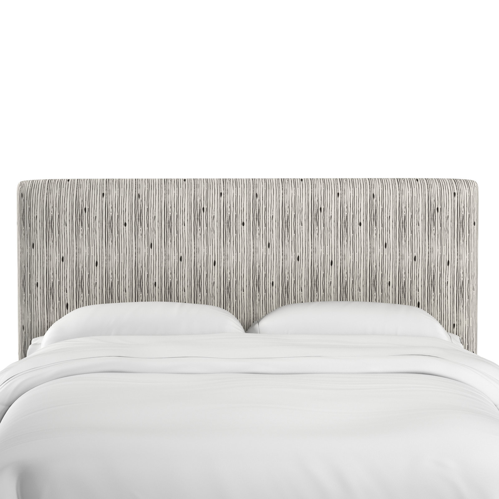 Eisley Upholstered Panel Headboard, Queen, Shibori Stripe Ink