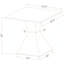 Table de bout en acier inoxydable Unaisah