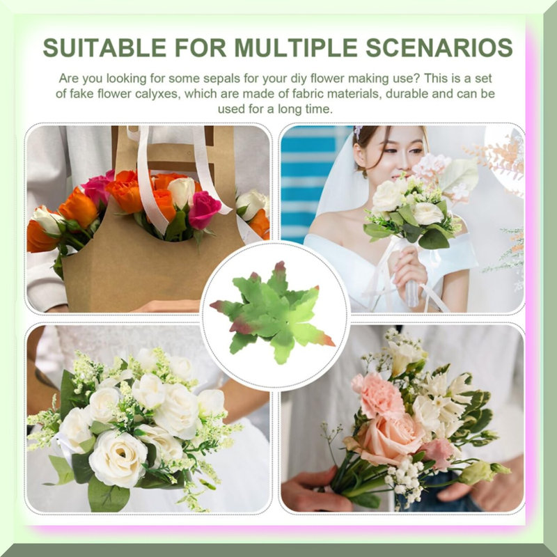 FlowerCraft DIY Kit 100pcs Artificial Flower Materials