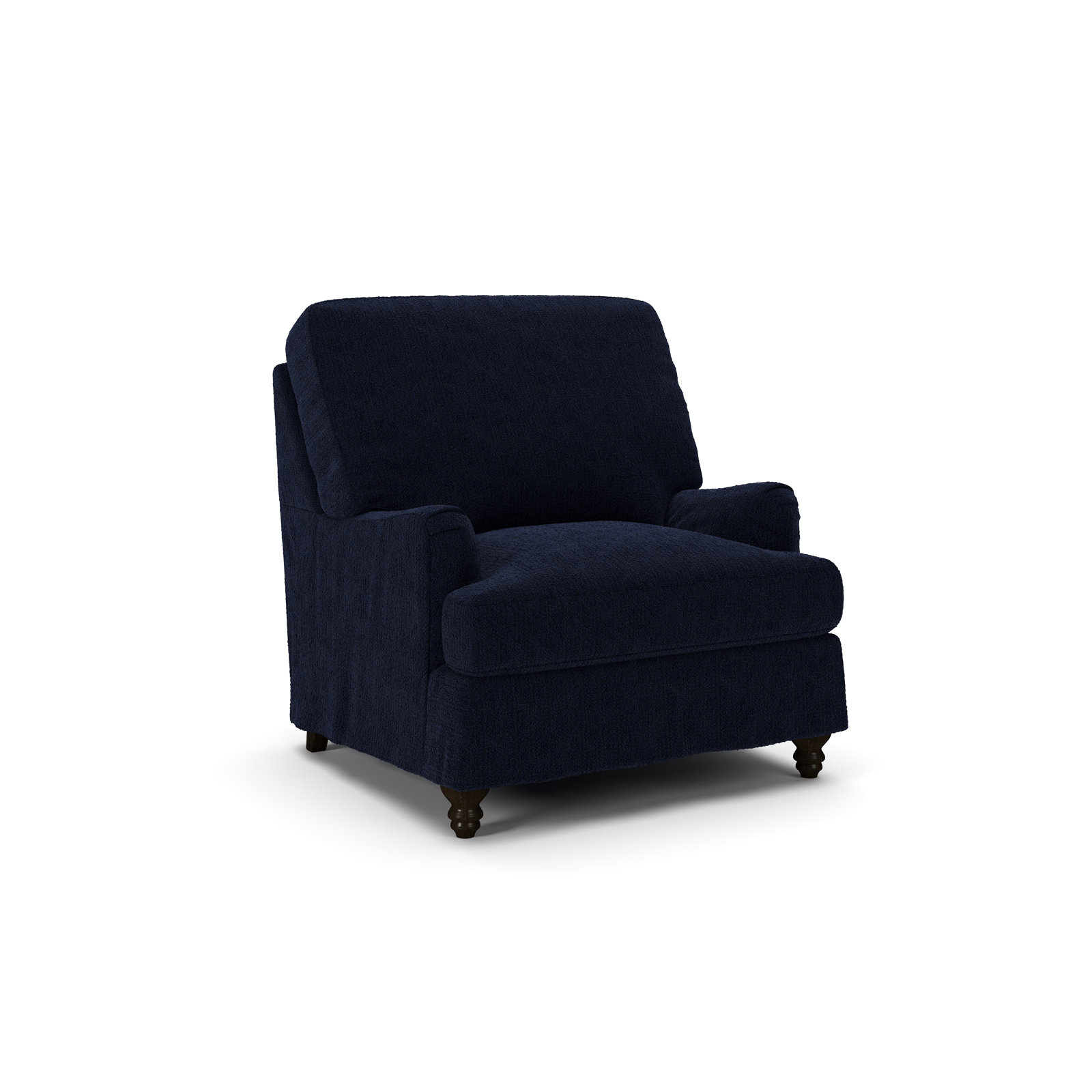 Walters Upholstered Armchair, Davis Ink Performance Bouclé