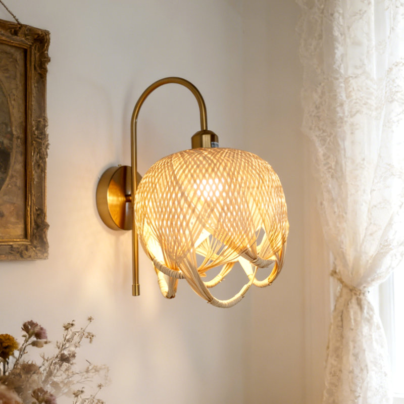 Applique à bras 1 lumière Farmhouse Boho