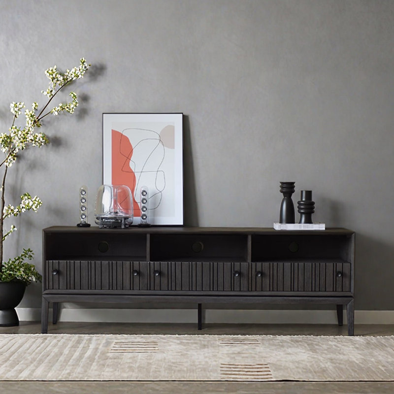 Meuble télé simple et de style niche, H 23,62 po x L 70,86 po x l 17,71 po