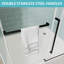 Porte de douche coulissante simple sans cadre, porte en verre trempé avec film antidéflagrant et poignée en acier inoxydable-118570980