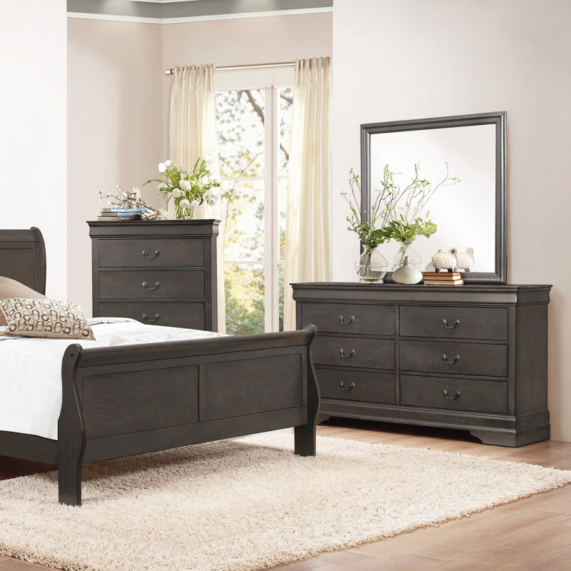 Waynesburg 16'' W 6 - Drawer Dresser, Stained Gray