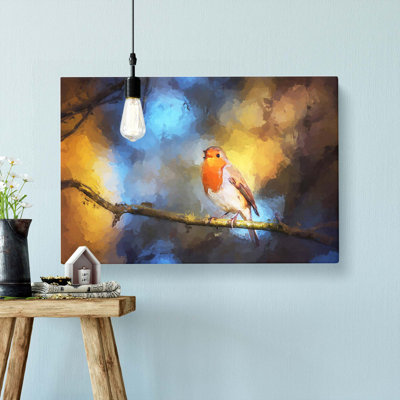Robin Bird In A Tree In Abstract