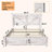  Tryston Farmhouse Full Bed Frame with 49.2" Barn Door Headboard, White-506678666-506678663