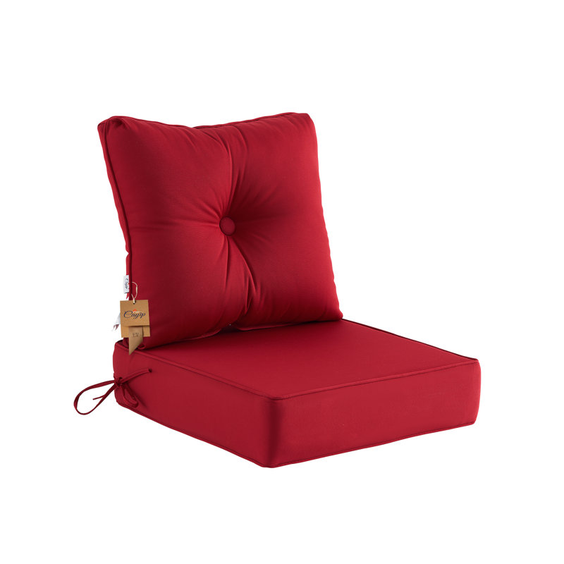 Outdoor 6'' Seat / Back Cushion, Red