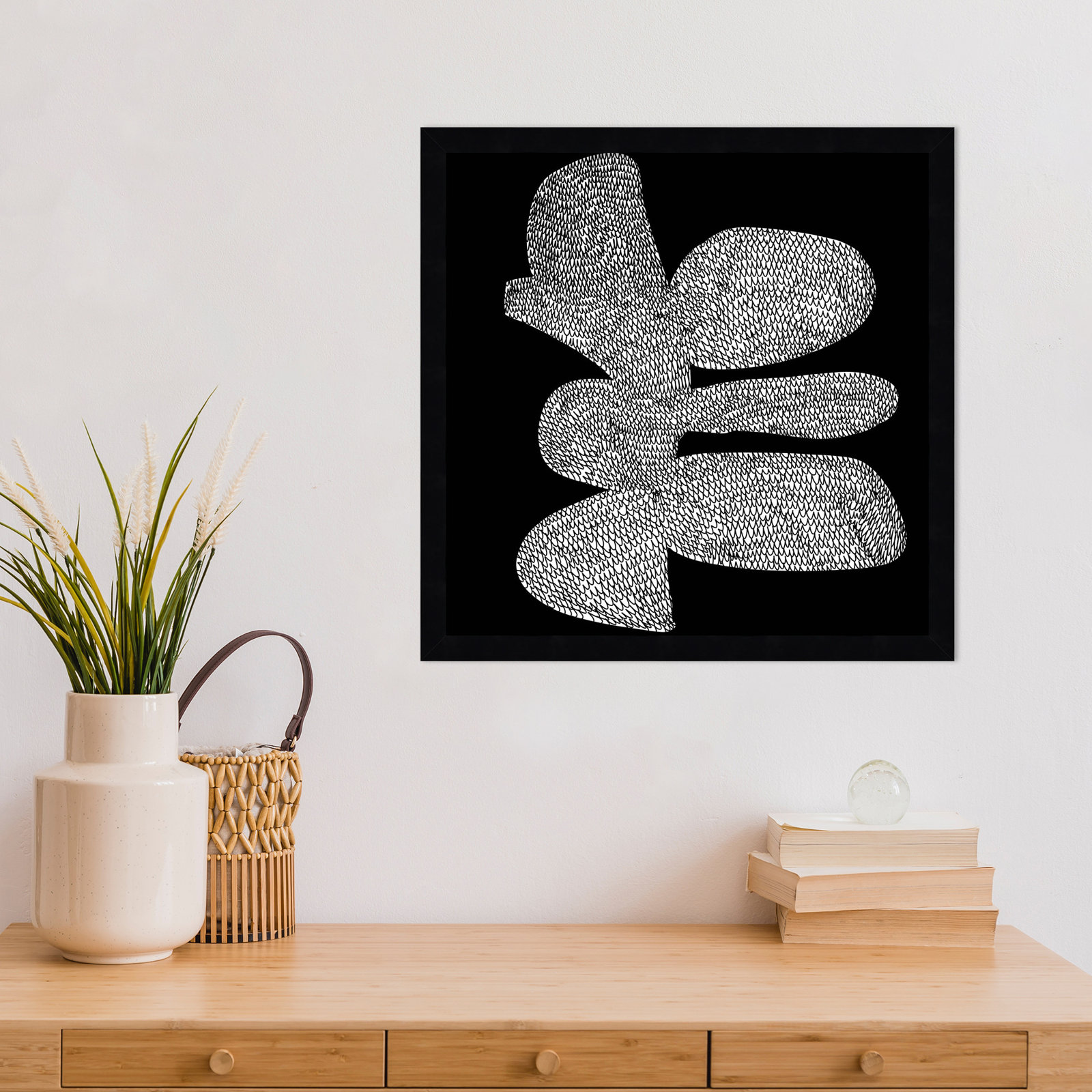 Bera "Craft" Print by Dan Hobday, 17" H x 17" W, Black