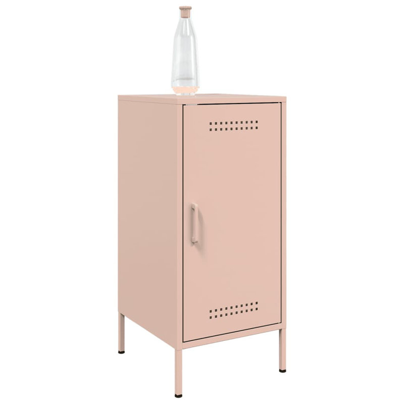 Amielle Steel Accent Cabinet, Pink