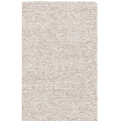 Natura Hand Woven Wool/Viscose/Cotton Rug in Beige/Taupe