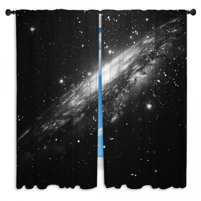 Galaxy Window Curtains  Space Sheer & Room Darkening - 2 Panels