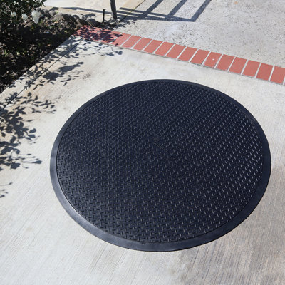 Tapis circulaire en caoutchouc - 48 po