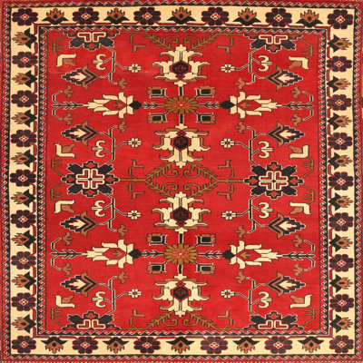 Tapis traditionnel rouge / beige Brickner