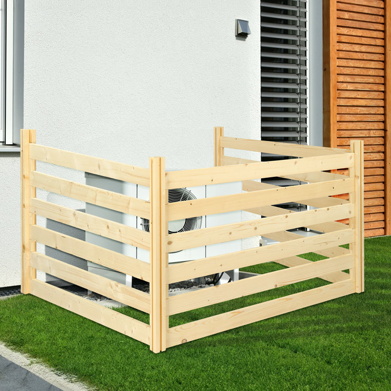 Écrans d'intimité pour clôture en bois d'extérieur, H 2,6 pi x l 4 pi x P 4 pi
