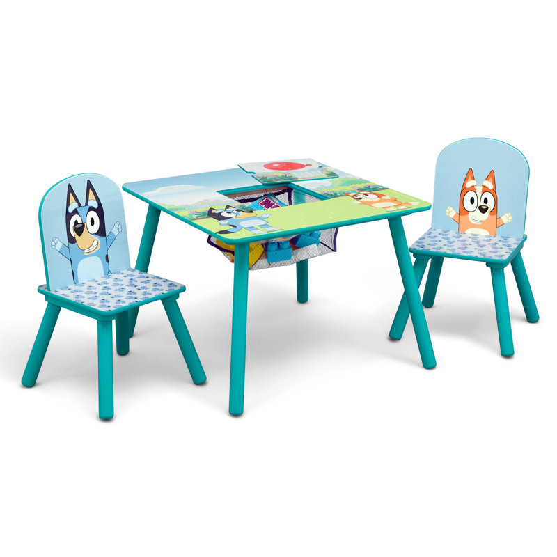 Bluey Kids Table And Chair Set With Storage (2 Chairs Included) Delta Children - Greenguard Gold Certified