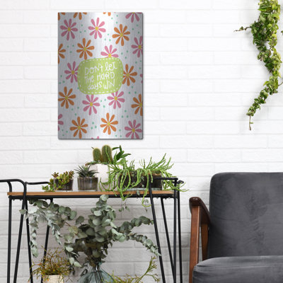  'Don't Let Hard Days Win' by Club Daydream Metal Wall Art, 12" x 16"