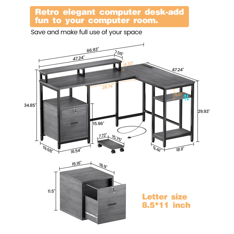 Megh Desk, Gray