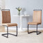 Chaise de salle à manger, chaise d'appoint rembourrée à dossier haut en tissu Tech