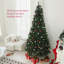 Arbre de Noël artificiel 9 pi, 2132 branches, ouverture automatique, décoration des Fêtes avec base en acier pour bureau à domicile-607022193-607022199