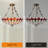 4-Light 19.7" Vintage Tiffany Stained Glass Pendant Light