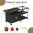 Outdoor Grill Cart For Big Green Egg With Storage Box And Trash Rack