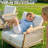 Solid Wood Outdoor Patio Lounge Chair With Removable Olefin Cushion-74093088