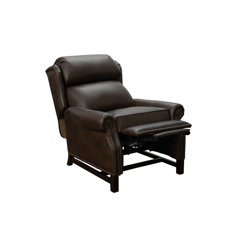Hofstra Recliner, Ashford Walnut Split Grain Leather