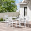Bacup Rectangular Metal Outdoor Dining Table With Umbrella Hole , cm W cm D-1294248352-1294248367-1294248362