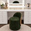 Fauteuil de maquillage moderne avec revêtement en bois cintré-283302370