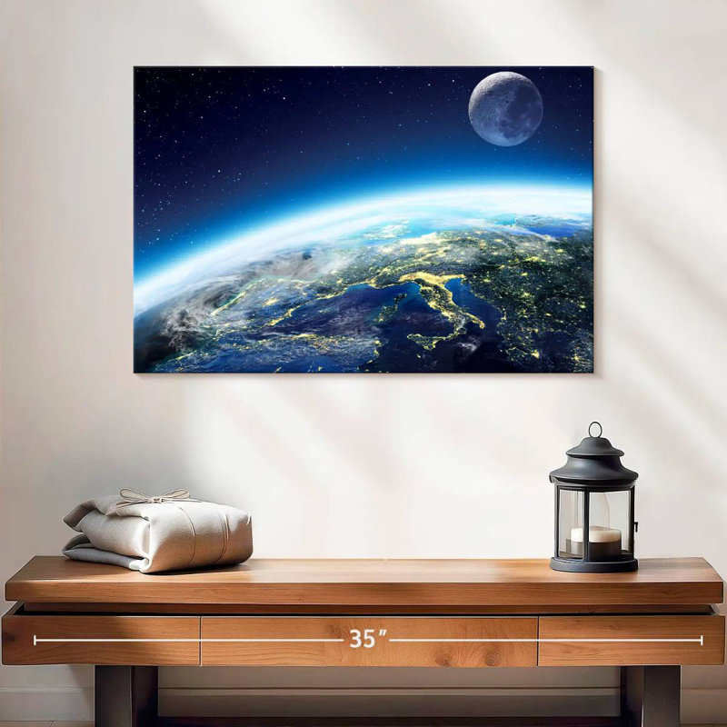 Oberle City Lights From Space, 16" H x 24" W