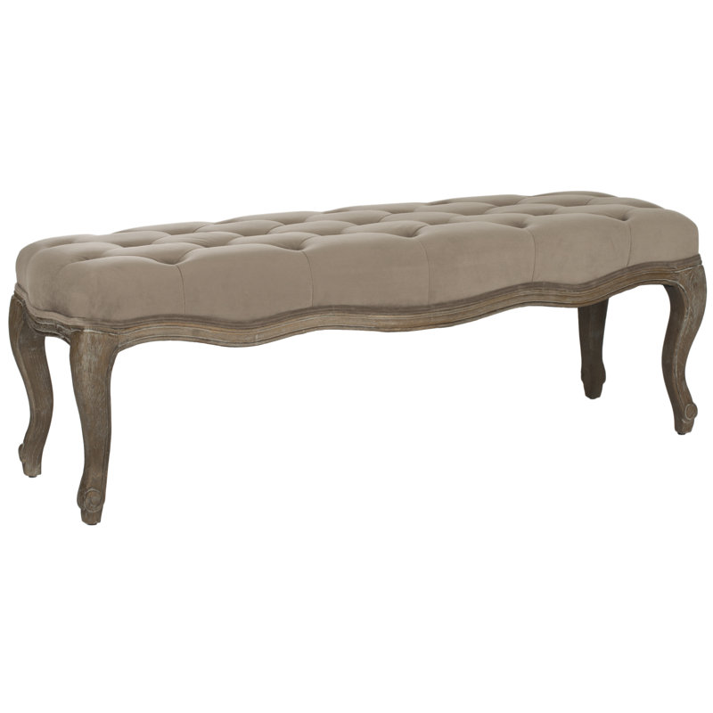 Carlisle Upholstered Bench, Mushroom Taupe