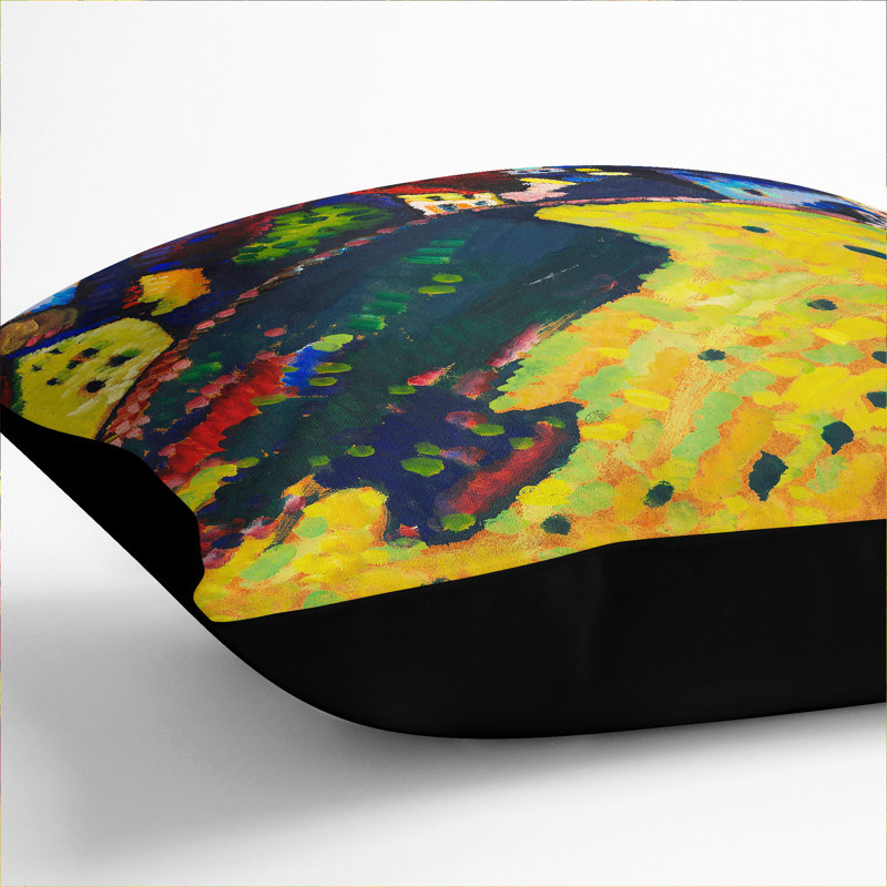 Square Throw Cushion, Black, 40cm H x 40cm W x 15cm D