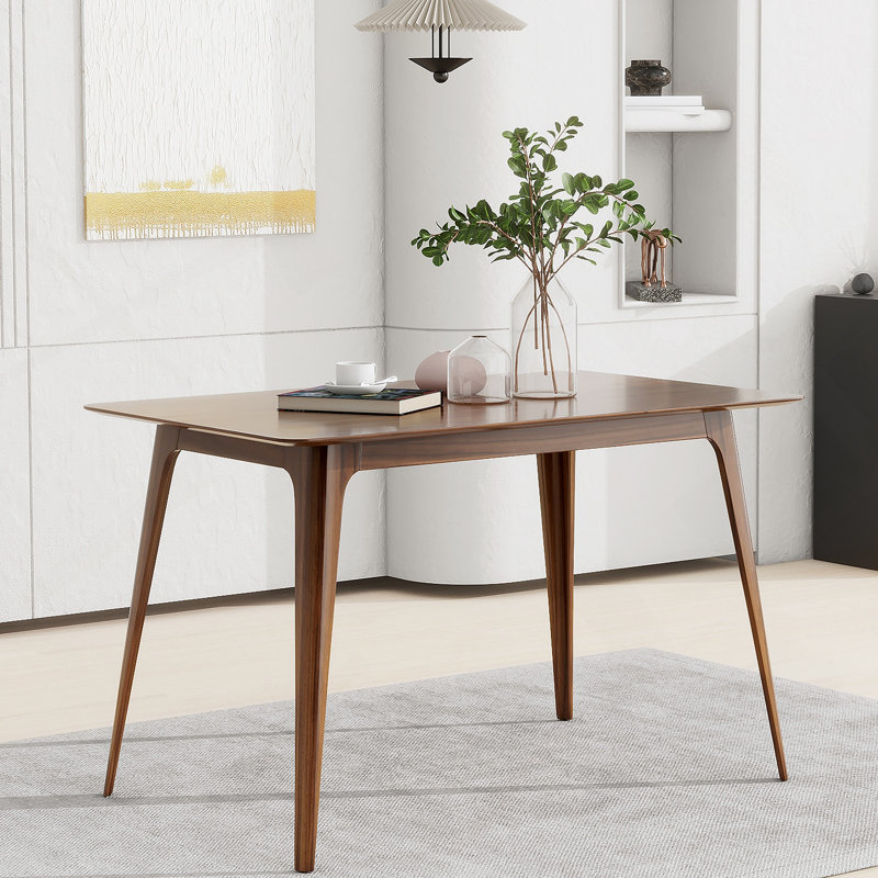 Dining Table Solid Wood Legs, Walnut