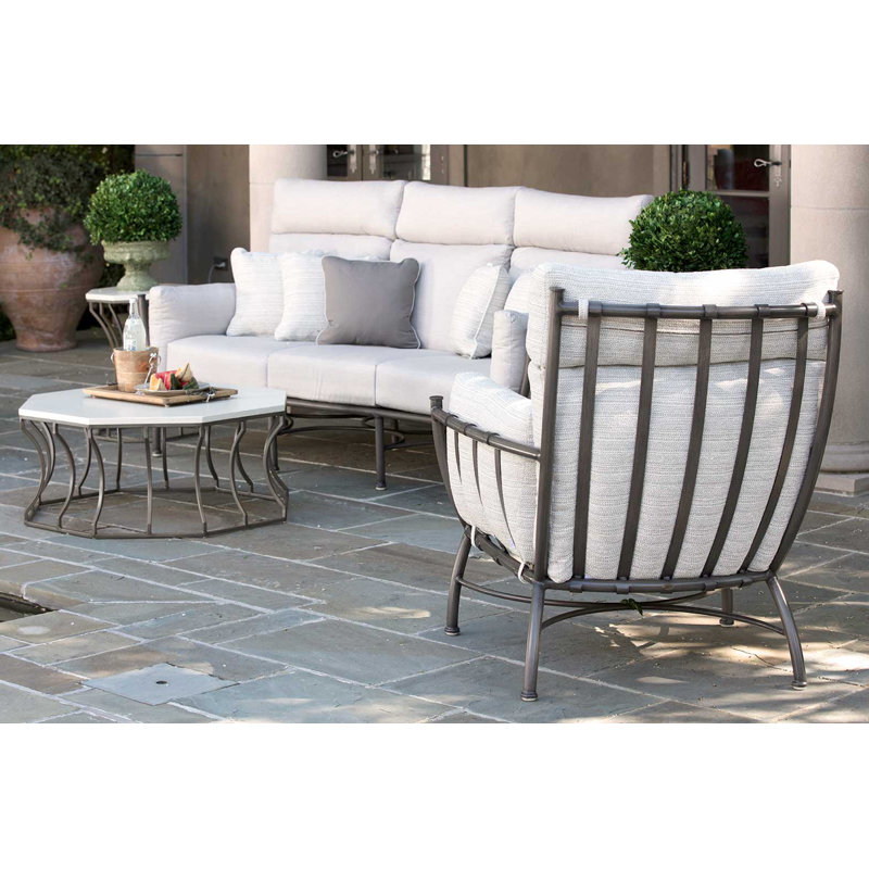 Majorca Aluminum Sofa, Natural White, Welt