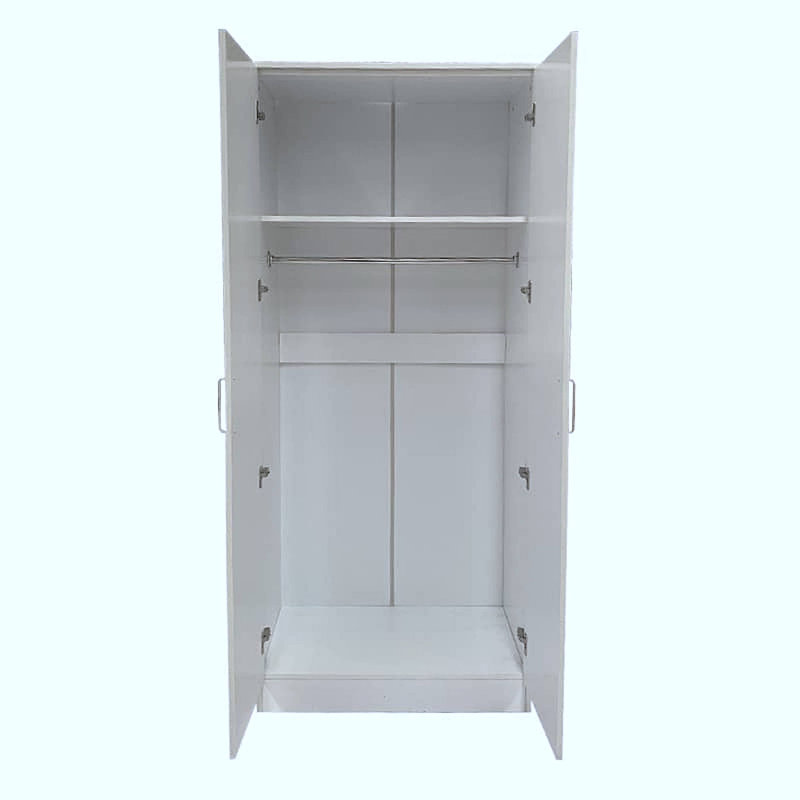 Laflipe 2 Door Manufactured Wood Wardrobe, White