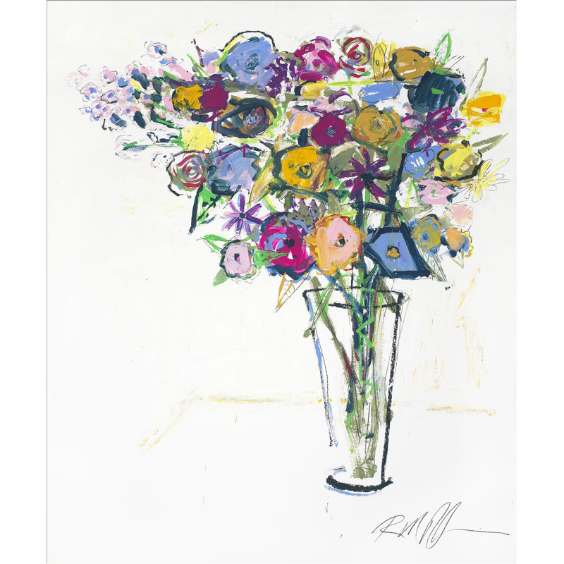 «Vibrant Bouquet» par Robert Robinson - peinture sur toile tendue