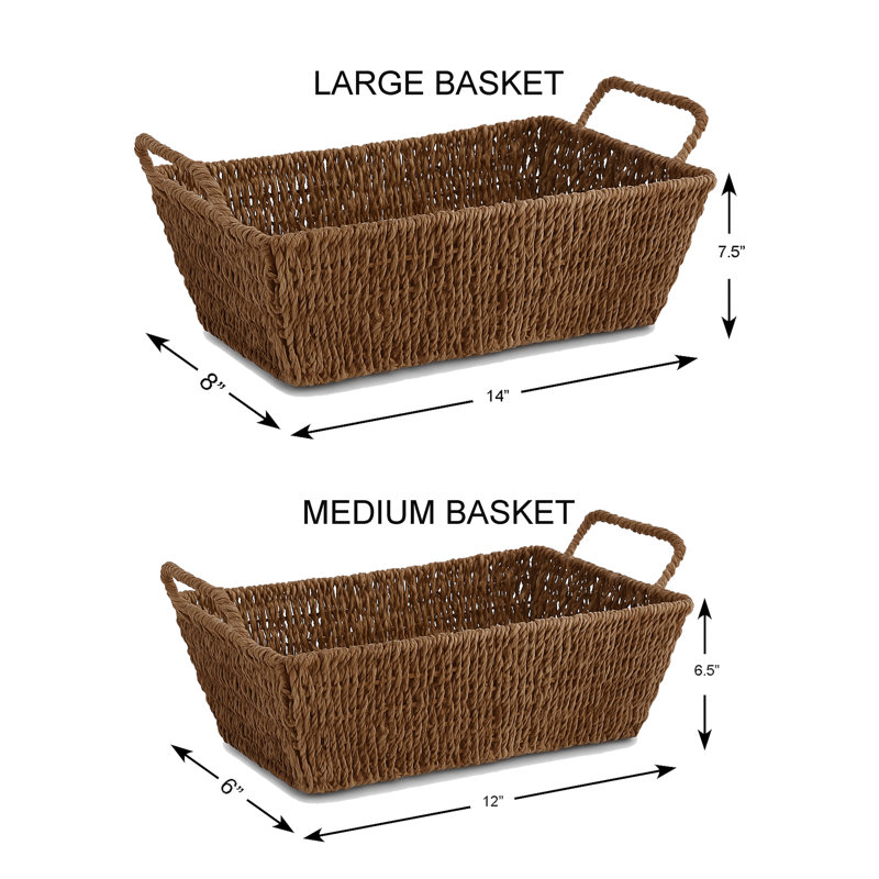 2 Piece Wicker General Basket Set