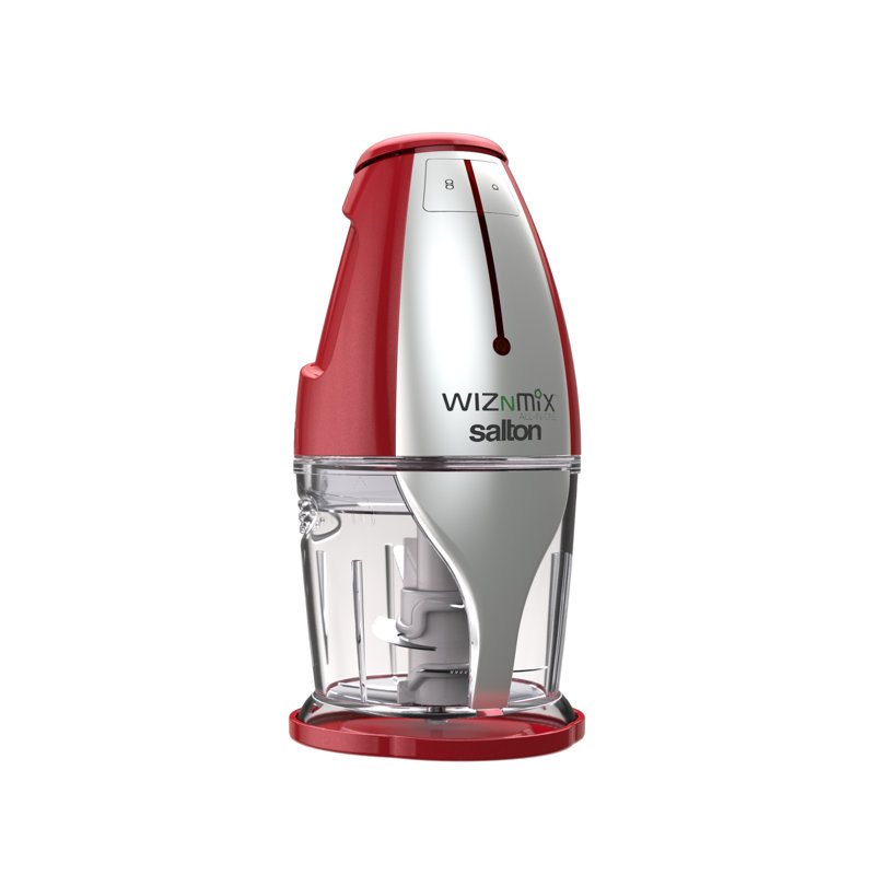 Salton Wiznmix All-In-One Food Processor, Chopper & Blender, Red