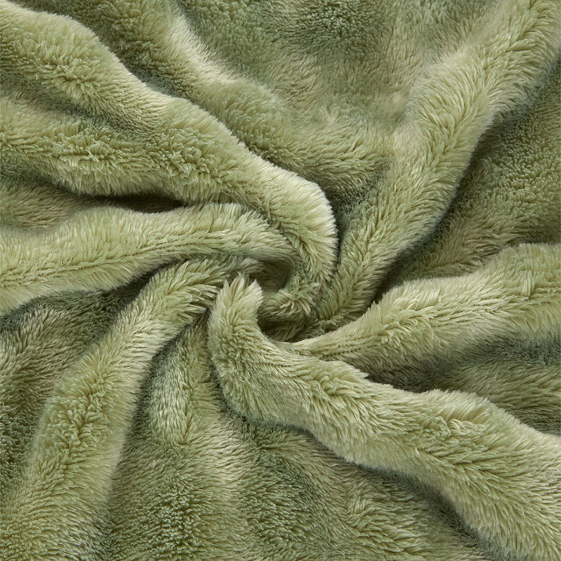Machine Tufted Throw Blanket, 180cm x 200cm, Green