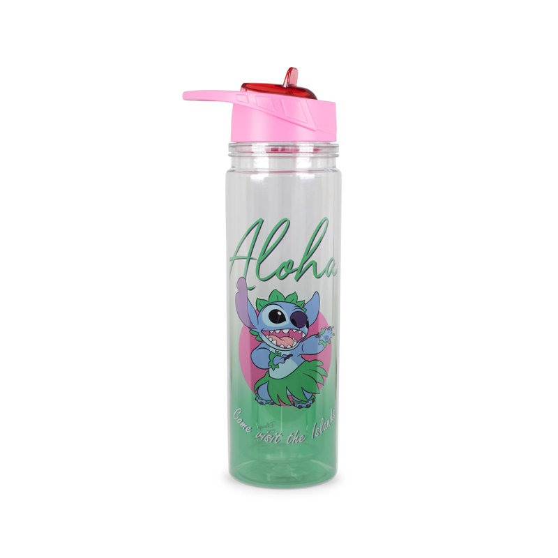Bouteille d'eau en plastique 18 oz avec paille Doulbe