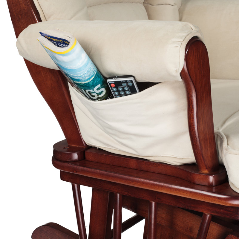 Sleigh Glider Chair Seat/Back/Arm Cushion, Beige