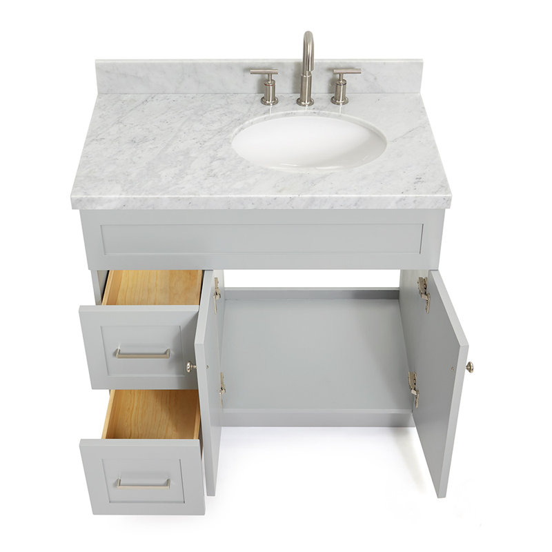 Ensemble de meuble-lavabo simple 37 po Abell, Gris